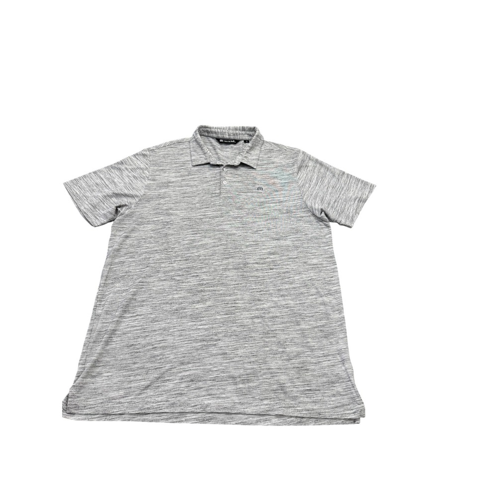 TravisMathew Polo Shirt Mens XL Gray Heathered Short Sleeve Golf Tee